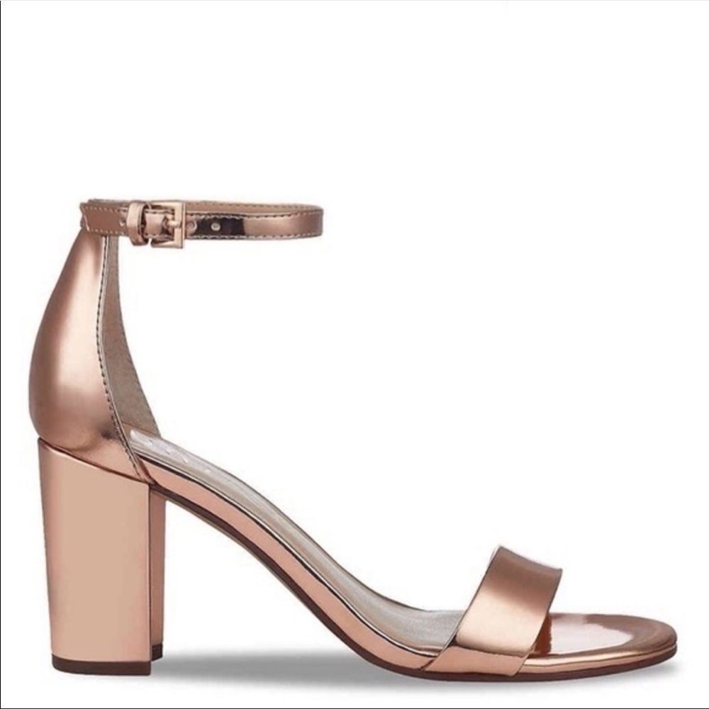 Unisa  Rose Gold Ankle Strap Heel 8